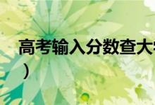 高考輸入分數(shù)查大學(xué)2022（預(yù)測學(xué)校的軟件）