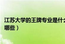 江蘇大學(xué)的王牌專(zhuān)業(yè)是什么（2022年江蘇大學(xué)的王牌專(zhuān)業(yè)有哪些）