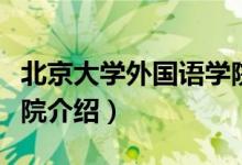 北京大學(xué)外國語學(xué)院簡介（北京大學(xué)外國語學(xué)院介紹）