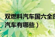 雙燃料汽車國(guó)六全部車型（國(guó)六標(biāo)準(zhǔn)的雙燃料汽車有哪些）