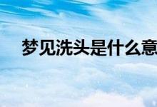 夢見洗頭是什么意思?。▔粢娤搭^含義）