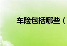 車(chē)險(xiǎn)包括哪些（車(chē)險(xiǎn)都有什么種類）
