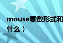 mouse復(fù)數(shù)形式和意思（mouse復(fù)數(shù)形式是什么）
