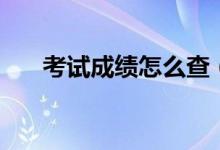 考試成績(jī)?cè)趺床椋ㄈ绾尾樵冎锌汲煽?jī)）