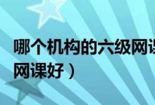 哪個(gè)機(jī)構(gòu)的六級(jí)網(wǎng)課比較好（哪個(gè)機(jī)構(gòu)的六級(jí)網(wǎng)課好）