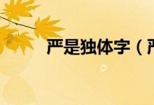 嚴(yán)是獨體字（嚴(yán)是獨體字結(jié)構(gòu)嗎）
