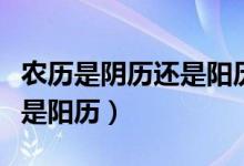 農(nóng)歷是陰歷還是陽(yáng)歷怎么區(qū)分（農(nóng)歷是陰歷還是陽(yáng)歷）