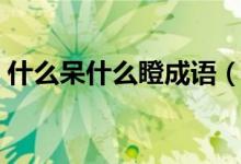 什么呆什么瞪成語（什厶瞪什么呆一個(gè)成語）
