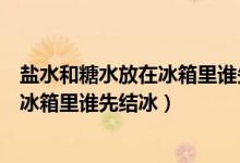 鹽水和糖水放在冰箱里誰先結(jié)冰實(shí)驗(yàn)結(jié)論（鹽水和糖水放在冰箱里誰先結(jié)冰）