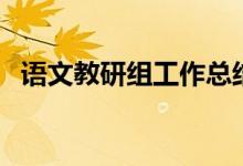 語(yǔ)文教研組工作總結(jié)范文（工作總結(jié)講解）
