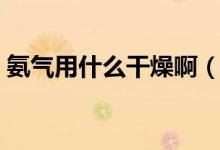 氨氣用什么干燥?。ò睔庥檬裁锤稍飫└稍铮?class=