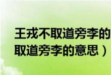 王戎不取道旁李的意思簡短30個(gè)字（王戎不取道旁李的意思）