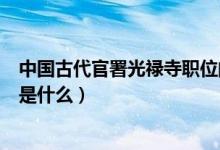 中國古代官署光祿寺職位的是（中國古代官署光祿寺職責的是什么）
