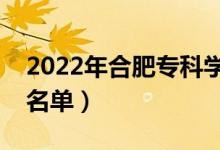 2022年合肥專科學(xué)校有哪些（最新高職院校名單）