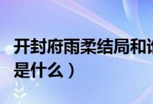 開封府雨柔結(jié)局和誰在一起（開封府雨柔結(jié)局是什么）