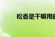 松香是干嘛用的（松香是晶體嗎）
