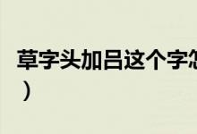 草字頭加呂這個(gè)字怎樣讀（草字頭加呂什么字）