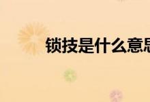 鎖技是什么意思?。ㄦi技是什么）
