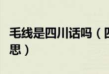 毛線(xiàn)是四川話(huà)嗎（四川方言毛線(xiàn)到底是什么意思）