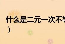 什么是二元一次不等式組（什么是二元化合物）