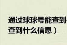 通過(guò)球球號(hào)能查到手機(jī)號(hào)碼嗎（通過(guò)qq號(hào)能查到什么信息）