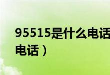 95515是什么電話怎么收費（95515是什么電話）