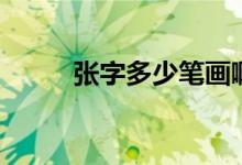 張字多少筆畫啊（張字多少筆畫）