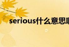 serious什么意思?。╯erious什么意思）
