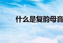 什么是復韻母音節(jié)（什么是復韻母）
