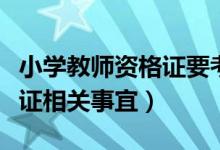小學教師資格證要考哪些科目（小學教師資格證相關事宜）