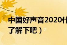 中國好聲音2020什么時(shí)間開播（有興趣過來了解下吧）