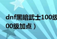 dnf黑暗武士100級加點（簡介dnf黑暗武士100級加點）