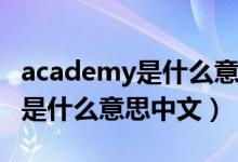 academy是什么意思英語(yǔ)怎么讀（academy是什么意思中文）