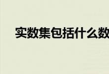 實數集包括什么數字（實數集包括什么）