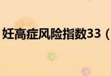 妊高癥風(fēng)險(xiǎn)指數(shù)33(妊高癥風(fēng)險(xiǎn)指數(shù)是多少)