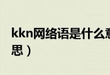 kkn網(wǎng)絡(luò)語(yǔ)是什么意思（kkp網(wǎng)絡(luò)語(yǔ)是什么意思）
