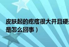 皮膚起的疙瘩很大并且硬是咋回事（皮膚上長疙瘩凸起很硬是怎么回事）