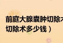 前庭大腺囊腫切除術(shù)護(hù)理措施（前庭大腺囊腫切除術(shù)多少錢(qián)）