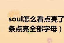 soul怎么看點(diǎn)亮了幾個字母（soul互發(fā)多少條點(diǎn)亮全部字母）
