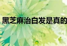 黑芝麻治白發(fā)是真的嗎（黑芝麻治白癜風嗎）