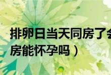排卵日當(dāng)天同房了會(huì)不會(huì)懷孕（排卵日當(dāng)天同房能懷孕嗎）