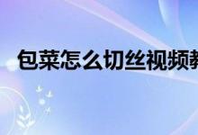 包菜怎么切絲視頻教程（包菜怎么切細絲）