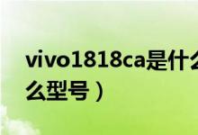 vivo1818ca是什么手機(jī)（vivo1818ca是什么型號(hào)）
