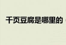 千頁(yè)豆腐是哪里的（千頁(yè)豆腐是哪種豆腐）