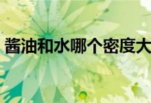 醬油和水哪個密度大（醬油的密度比水大嗎）