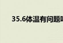 35.6體溫有問題嗎（35.6體溫正常嗎）