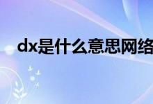 dx是什么意思網(wǎng)絡用語（dx是什么意思）