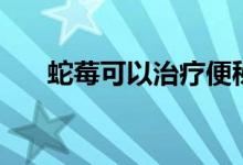 蛇莓可以治療便秘嗎（蛇莓可以吃嗎）
