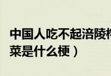 中國(guó)人吃不起涪陵榨菜什么梗（網(wǎng)上的涪陵榨菜是什么梗）
