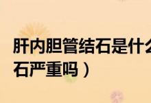 肝內(nèi)膽管結(jié)石是什么原因引起的（肝內(nèi)膽管結(jié)石嚴(yán)重嗎）